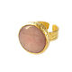Gold ring with Rose Quartz, pink ring gift. Rings. Irina Moro. My Livemaster. Фото №4