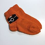 Аксессуары handmade. Livemaster - original item Knitted socks with personalized embroidery /merino/alpaca. Handmade.