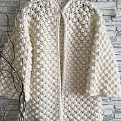 Cardigan knitted long 