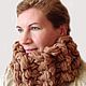 Супер объемный шарф снуд 15 x 70 см из самой толстой пряжи 5503 кэмел, Шарфы, Одинцово,  Фото №1