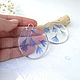 Transparent Earrings with Real Blue Cornflower Petals. Earrings. WonderLand. Online shopping on My Livemaster.  Фото №2