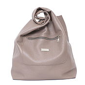 Сумки и аксессуары handmade. Livemaster - original item Bag Beige Leather Bag with two pockets-Bag Package T-shirt Bag. Handmade.