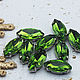 Order Rhinestones 18/9 mm Green herbal in a frame on the bottom of the boat. agraf. Livemaster. . Rhinestones Фото №3