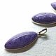 Order Set with charoite earrings and pendant 'Halva', silver. EdGems jewerly. Livemaster. . Earrings Фото №3