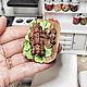 Шашлык на доске в масштабе 1:6. Кукольная еда. MiniatureFromIrina. Интернет-магазин Ярмарка Мастеров.  Фото №2