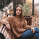 Handmade wool sweater with an oversize collar to order, Sweaters, Yoshkar-Ola,  Фото №1