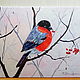 'Happy Bullfinch ' 40/50 oil on canvas, Pictures, Moscow,  Фото №1