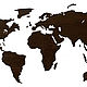 Деревянная карта мира 150х80 см с гравировкой, венге, Карты мира, Москва,  Фото №1