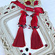 Earrings-birds-brushes 'Cardinal Richelieu'. Tassel earrings. Coffeelena. Online shopping on My Livemaster.  Фото №2