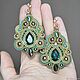 Order Soutache Set brooch Clover and Earrings. VeninnaS. Livemaster. . Jewelry Sets Фото №3