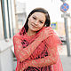 Summer linen shawl Pink dream knitting, Shawls, Borskoye,  Фото №1