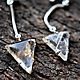 Stud earrings with rutile quartz. Stud earrings. Beautiful magic stones (silakamnia). Online shopping on My Livemaster.  Фото №2