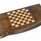 Backgammon carved 'Crescent' large 60, Daudov. Backgammon and checkers. H-Present more, than a gift!. My Livemaster. Фото №4