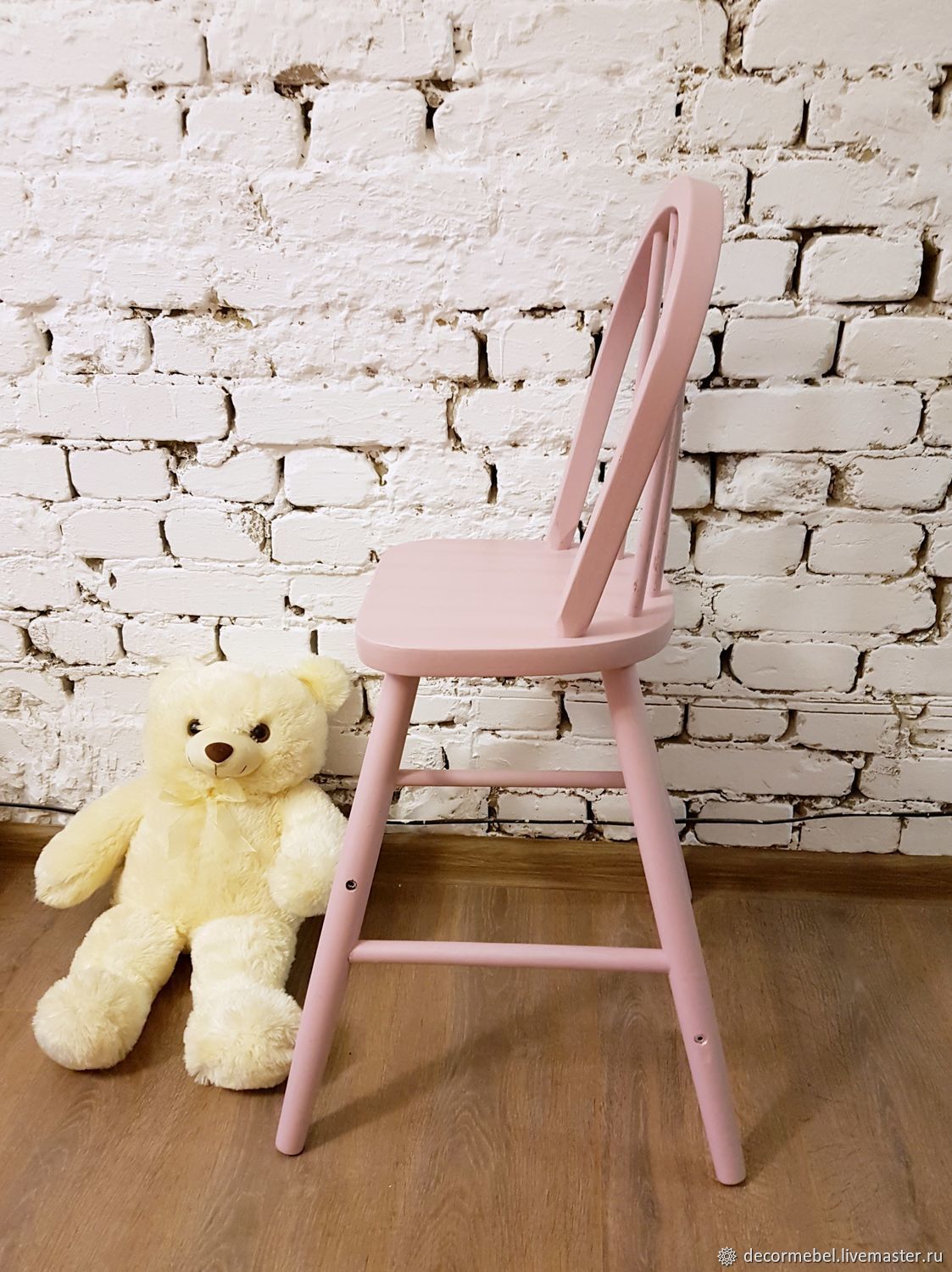 Детский столик со стульчиком розовый
