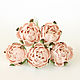 Paper flowers for scrap ranunculus pink-peach light, 1 piece, Scrapbooking Elements, Vladimir,  Фото №1
