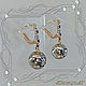 Diamond BALL earrings gold 585, diamonds, sapphires. VIDEO. Earrings. MaksimJewelryStudio. My Livemaster. Фото №4