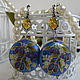 Earrings with pendants TWIG ON AZURE jewelry. Earrings. Juliya Laborera. Online shopping on My Livemaster.  Фото №2