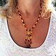 Necklace - beads made of natural amber with pendant pendants. Necklace. BalticAmberJewelryRu Tatyana. Online shopping on My Livemaster.  Фото №2