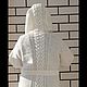 Вязаное пальто-кардиган  белое женское с капюшоном. Пальто. Вязаная одежда на заказ от Ольги. Ярмарка Мастеров.  Фото №4