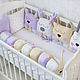 Bumpers animals for a cot. Sides for crib. Miss Judy cotton (JuliaLepa). Online shopping on My Livemaster.  Фото №2