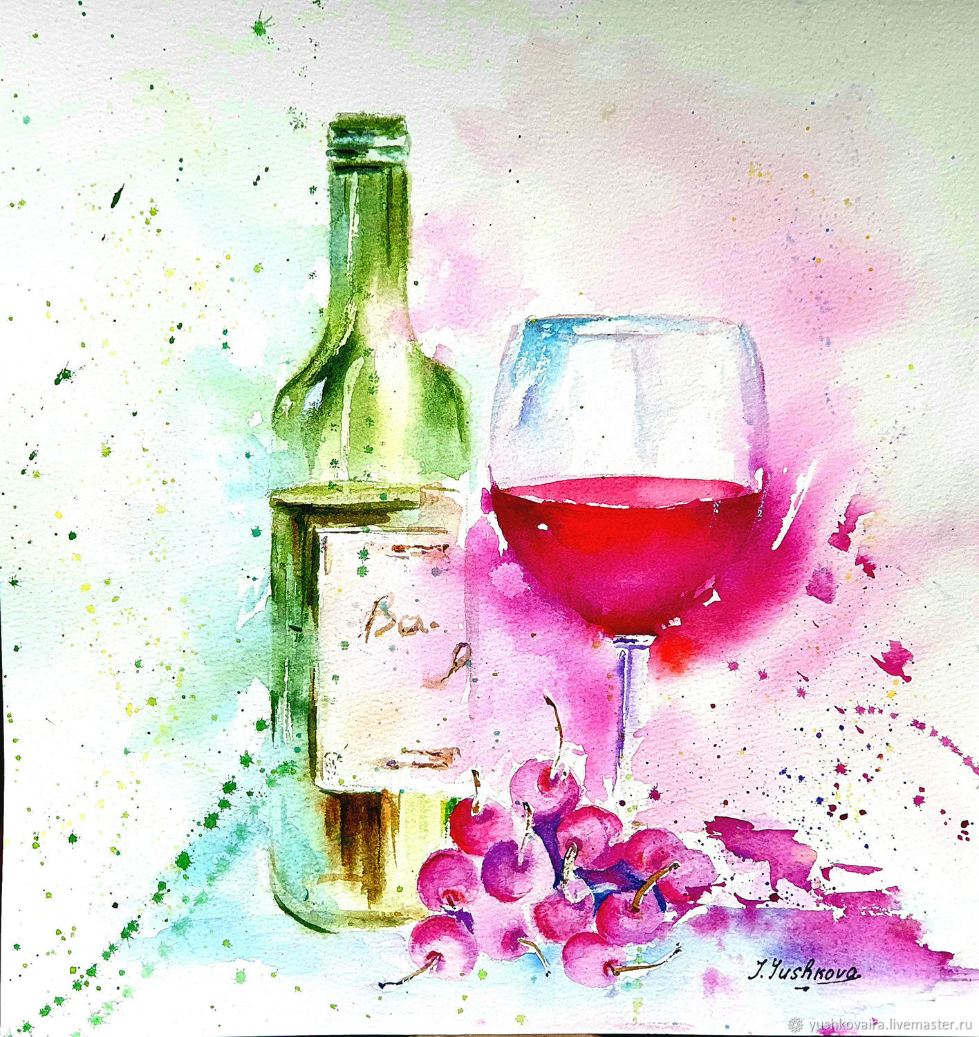 Векторный рисунок бутылки шампанского и бокалов вина | Премиум векторы