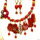 Necklace and earrings Red accent of coral and Jasper. Necklace. bizhu_mila. Online shopping on My Livemaster.  Фото №2