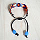Thin braided beaded bracelet Blue Evil Eye bracelet. Braided bracelet. StylishThings4U. Online shopping on My Livemaster.  Фото №2