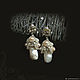 Earrings Tenderness of winter - natural white pearls, silver beads. Earrings. ssowl. Online shopping on My Livemaster.  Фото №2