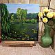 Russian landscape 'Willows by the pond' oil painting on canvas. Pictures. Kind paintings by Irina Belozerova. Online shopping on My Livemaster.  Фото №2