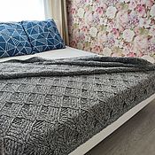 Для дома и интерьера handmade. Livemaster - original item Knitted plaid of large knitting for men. A warm bedspread as a gift.. Handmade.