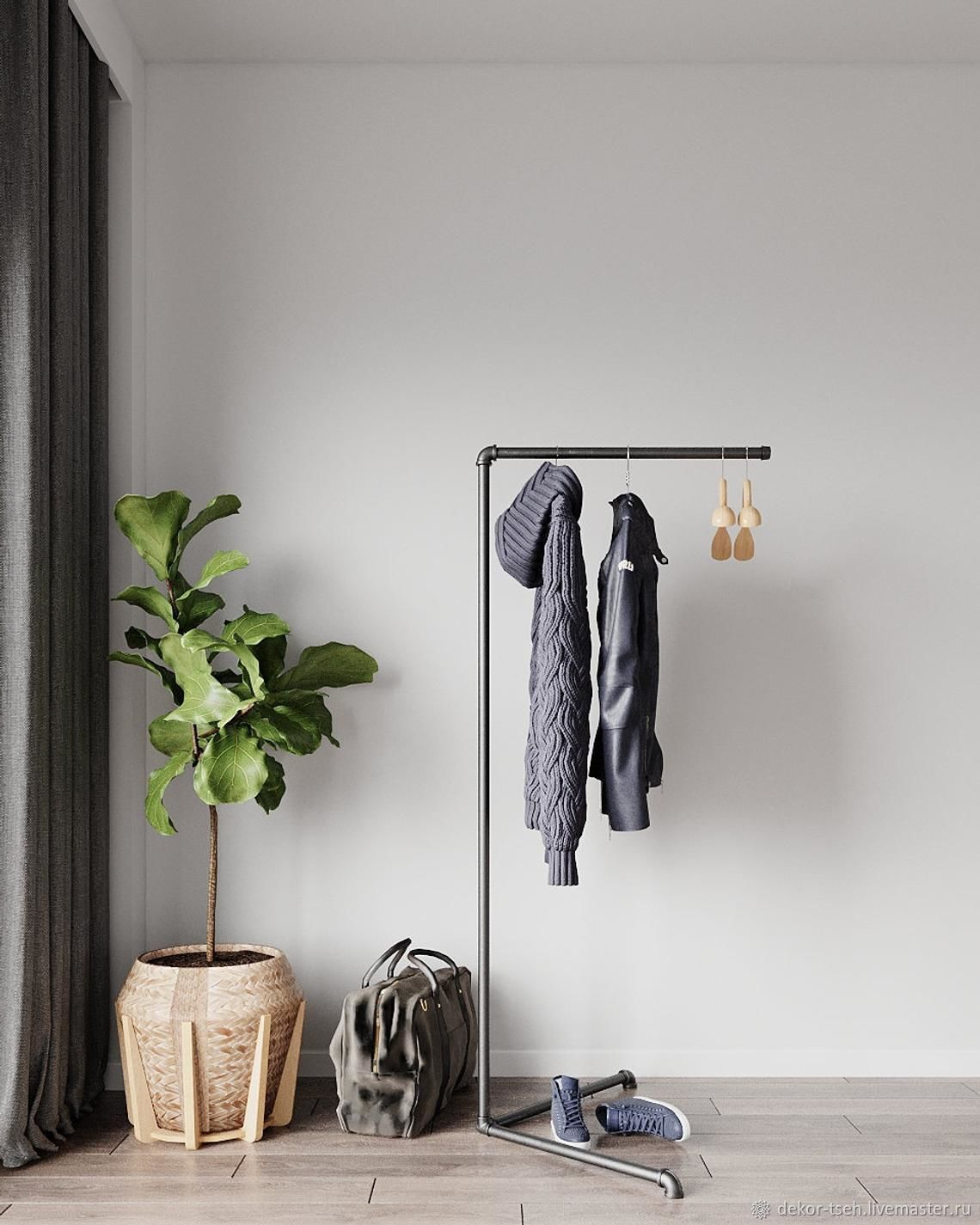 Стойка для одежды в стиле Loft (Hanger - 16)