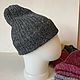Серая шапка тыковка унисекс. Шапки. knitting4you. Интернет-магазин Ярмарка Мастеров.  Фото №2