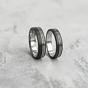Свадебный салон ручной работы. Ярмарка Мастеров - ручная работа Wedding rings made of titanium.Matte Wedding Rings. Handmade.