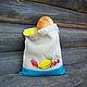 Льняной мешочек для хлеба Лимонно-ягодный, Мешочки, Шуя,  Фото №1