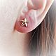 Star stud earrings-gold 585. Stud earrings. masterskai. My Livemaster. Фото №6