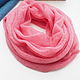 Order Snood scarf knitted women's kid mohair in two turns pink scarf. Scarfland. Livemaster. . Snudy1 Фото №3