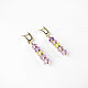 Earrings with citrine and amethyst, long earrings with natural stones. Earrings. Irina Moro. My Livemaster. Фото №4