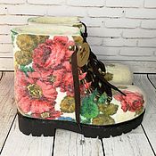 Обувь ручной работы handmade. Livemaster - original item Shoes Roses in the snow. Handmade.