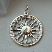 Украшения handmade. Livemaster - original item Pendant: The sun is made of 925 silver (P51). Handmade.