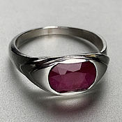 Men's silver ring with two-tone Tourmaline 2,12 ct