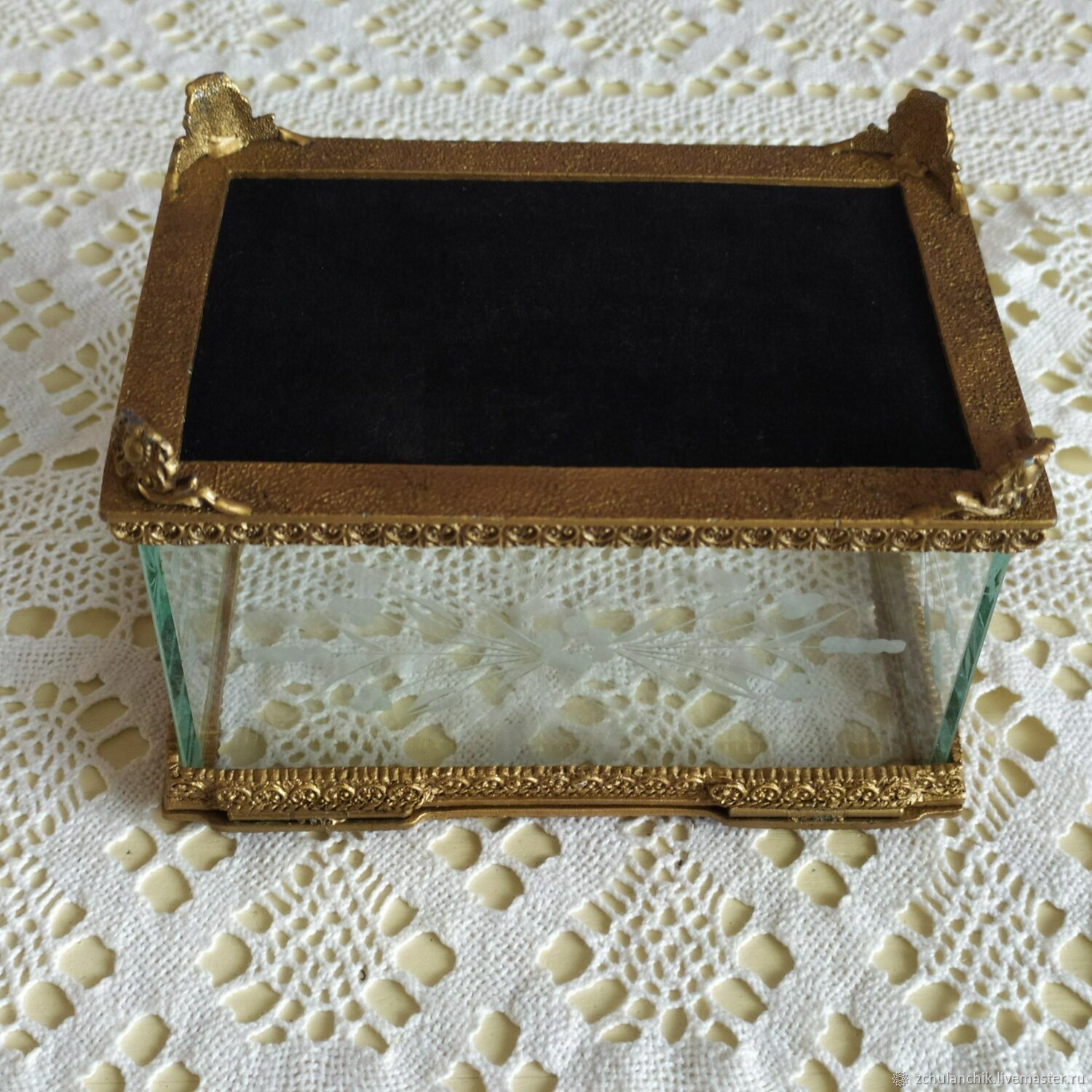 Винтаж: Роскошная стеклянная шкатулка на ножках в интернет-магазине на ...