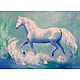 Картина Белый конь в море Ксения Де, Картины, Москва,  Фото №1