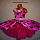 Dress 'dudes' fuchsia (crimson) with polka dots at the prom, Carnival costumes for children, Nizhnij Tagil,  Фото №1