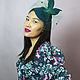 Hat with a veil 'Emerald'. Hats1. Novozhilova Hats. My Livemaster. Фото №5