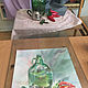 Painting watercolor. Still life. Bottle, teapot and peppers. Pictures. ArtShipilina. My Livemaster. Фото №6