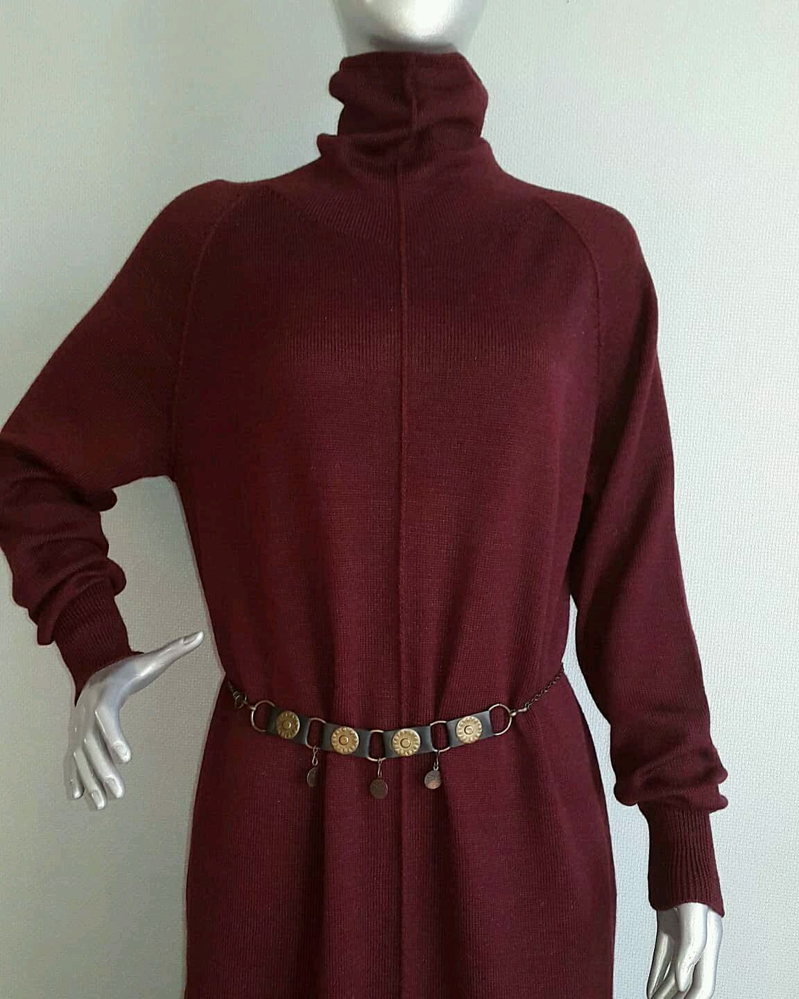 Платье "Винное" 100% меринос в интернет-магазине Ярмарка Мастеров по ...