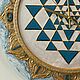 Часы Мандала Шри-янтра в голубом цвете. Янтра. OlgaSi. Ярмарка Мастеров.  Фото №6