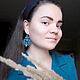 Заказать Кружевные серьги "Синие грезы". Анна Лаврентьева (lav-annet). Ярмарка Мастеров. . Серьги классические Фото №3
