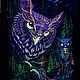Psychedelic forest painting 'Mystic Owl'. Pictures. Fractalika. Online shopping on My Livemaster.  Фото №2