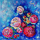 Peonies oil painting flowers, Pictures, Moscow,  Фото №1